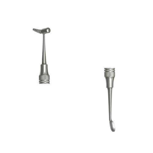 Double end angled bone packer and scoop